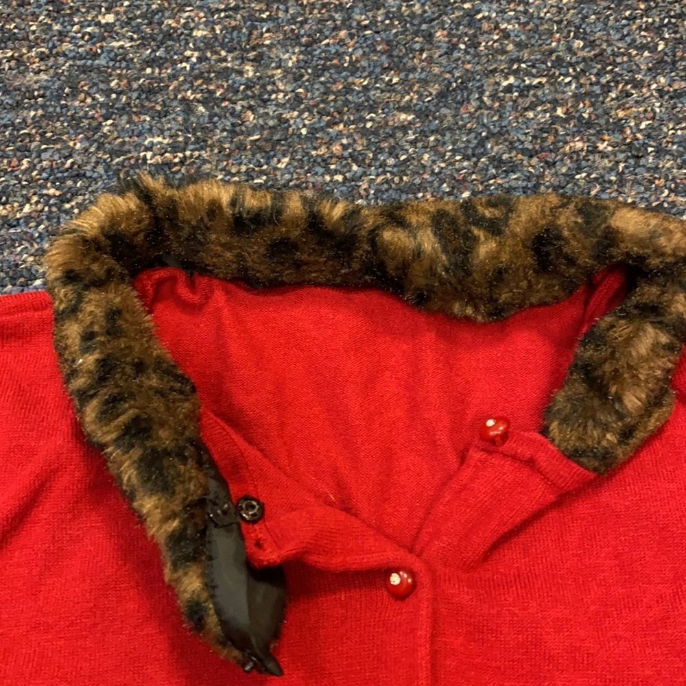 Red Cardigan sz. L - Picture 2 of 2